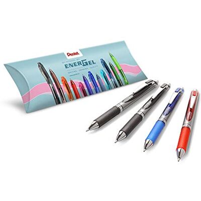 Pentel Energel BL80 Retractable Gel Ink Rollerball Pen Broad Tip 1 mm Pack of 4 Assorted Colours (2 Black, 1 Red, 1 Blue) Pentel Energel BL80 Retractable Gel Ink Rollerball Pen Broad Tip 1 mm Pack of 4 Assorted Colours (2 Black, 1 Red, 1 Blue)