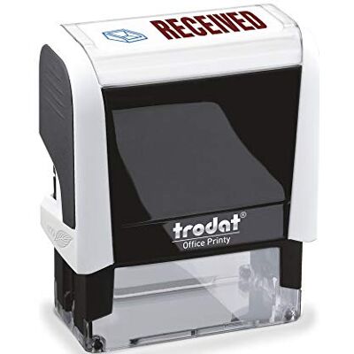 Trodat Stamp 4912 Office Printy with English Text RECEIVED – Self Inking, Red and Blue Ink, 18 x 46 mm Trodat Stamp 4912 Office Printy with English Text RECEIVED – Self Inking, Red and Blue Ink, 18 x 46 mm