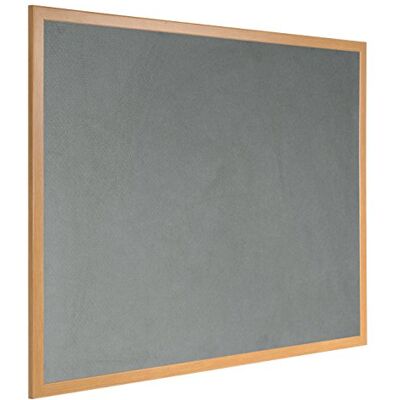 Bi-Office Earth Prime Felt Notice Board, Grey Felt Surface, MDF Frame with Oak Finish, 1800 x 1200 mm Bi-Office Earth Prime Felt Notice Board, Grey Felt Surface, MDF Frame with Oak Finish, 1800 x 1200 mm