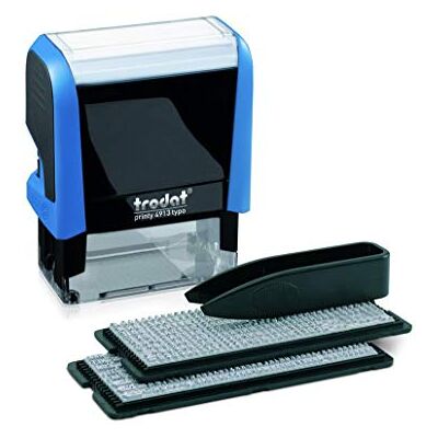 Trodat Printy 4913 Custom Stamp DIY Self Inking Stamp Personalised By You Can Be Changed Multiple Times Black Ink Max. Impression Size 57 x 21mm Trodat Printy 4913 Custom Stamp DIY Self Inking Stamp Personalised By You Can Be Changed Multiple Times Black Ink Max. Impression Size 57 x 21mm
