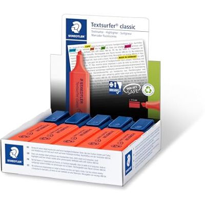 STAEDTLER 364-2 Textsurfer Classic Highlighter Red (Box of 10) STAEDTLER 364-2 Textsurfer Classic Highlighter Red (Box of 10)