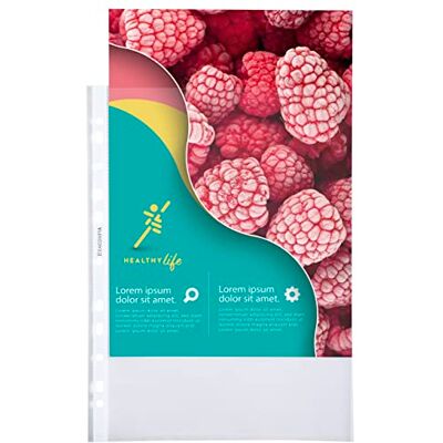 Exacompta Ref. 5760E Bag of 100 perforated pockets in grained Polypropylene Thickness 7/100th superior quality Universal perforation 11 holes Format to file A4 Colourless Exacompta Ref. 5760E Bag of 100 perforated pockets in grained Polypropylene Thickness 7/100th superior quality Universal perforation 11 holes Format to file A4 Colourless