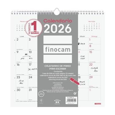 Finocam Wall Calendar 2026 Month to View January December 2026 (12 Months) 2026 Calendar to Note Chic Monthly Planner White Finocam Wall Calendar 2026 Month to View January December 2026 (12 Months) 2026 Calendar to Note Chic Monthly Planner White