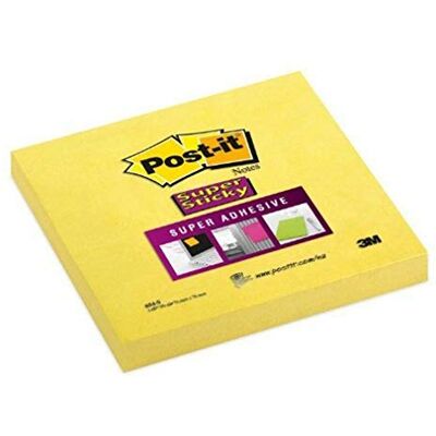 Post-it 654S6PAD 76 x 76 mm Super Sticky Note Ultra Yellow Post-it 654S6PAD 76 x 76 mm Super Sticky Note Ultra Yellow
