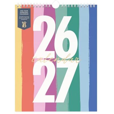 Busy B Mid-Year Calendar Academic Everyday Planner – Aug '26 Aug '27 Multi Stripe Wall Planner Calendar for Busy People with Month-to-View, To Do’s, Notes, Stickers & Pocket – 29.5 x 22cm Busy B Mid-Year Calendar Academic Everyday Planner – Aug '26 Aug '27 Multi Stripe Wall Planner Calendar for Busy People with Month-to-View, To Do’s, Notes, Stickers & Pocket – 29.5 x 22cm