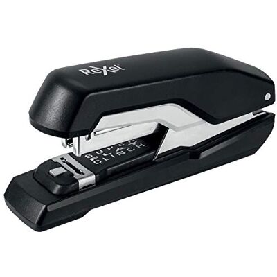 Rexel Supreme S50 Half Strip Stapler, 50 Sheet Capacity, Flat Clinch Stapling, Uses 24/6 and 26/6 Staples, Metal Body, Black, 2115677 Rexel Supreme S50 Half Strip Stapler, 50 Sheet Capacity, Flat Clinch Stapling, Uses 24/6 and 26/6 Staples, Metal Body, Black, 2115677