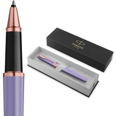 PARKER Meridian Rollerball Pen Lilac Lacquer with Rose Gold Trims Fine Nib Handwriting Pens & Stationery Supplies Black Ink Luxury Gift Box PARKER Meridian Rollerball Pen Lilac Lacquer with Rose Gold Trims Fine Nib Handwriting Pens & Stationery Supplies Black Ink Luxury Gift Box