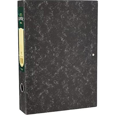 Rexel Classic Foolscap Lock Spring Box File Pack of 5 Black/ Green, 70mm Rexel Classic Foolscap Lock Spring Box File Pack of 5 Black/ Green, 70mm
