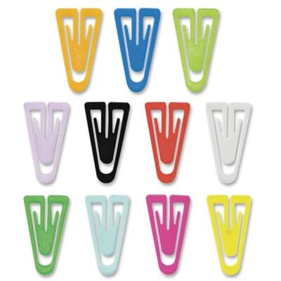 Advantus PC0600 Large Plastic Paper Clips 1.5" Assorted Colours Pack of 200 Medium 1" (25mm) Assorted Advantus PC0600 Large Plastic Paper Clips 1.5" Assorted Colours Pack of 200 Medium 1" (25mm) Assorted