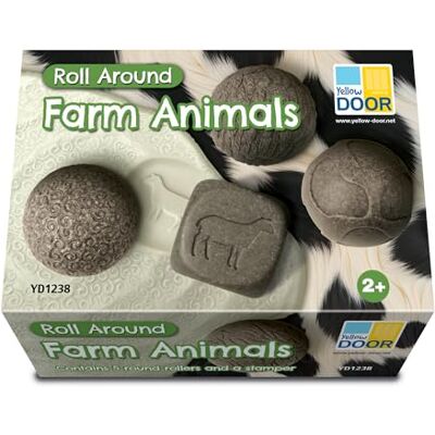 Yellow Door Roll Around Farm Animals for kids aged 2, 3, 4, 5 Early Educational Learning Sensory Spheres Fine Motor Skills Stamp and Roll in Playdough Durable Outdoor Learning Yellow Door Roll Around Farm Animals for kids aged 2, 3, 4, 5 Early Educational Learning Sensory Spheres Fine Motor Skills Stamp and Roll in Playdough Durable Outdoor Learning