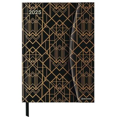 N NEUMANNVERLAGE Art Deco 2025 Diary 16 x 22 cm Pocket Calendar with Magnetic Closure and Ribbon Bookmark, Pocket for Business Card, Annual and ... International Calendar: Magneto Diary N NEUMANNVERLAGE Art Deco 2025 Diary 16 x 22 cm Pocket Calendar with Magnetic Closure and Ribbon Bookmark, Pocket for Business Card, Annual and ... International Calendar: Magneto Diary