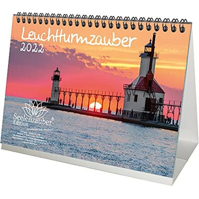 Seelenzauber Leuchtturmzauber DIN A5 Desk Calendar Landscape Format for 2022 Lighthouse Lighthouses Seelenzauber Leuchtturmzauber DIN A5 Desk Calendar Landscape Format for 2022 Lighthouse Lighthouses