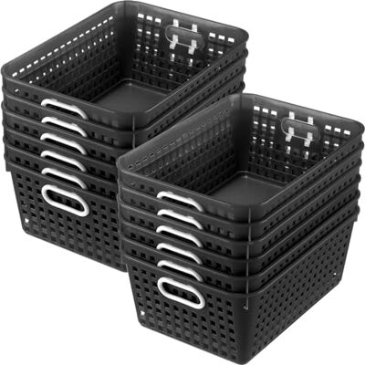 Really Good Stuff Multi-Purpose Plastic Storage Baskets for Classroom or Home Use – Stackable Mesh Plastic Baskets With Grip Handles Many Colors Available 13" x 10" (Single-Color Set of 12) Really Good Stuff Multi-Purpose Plastic Storage Baskets for Classroom or Home Use – Stackable Mesh Plastic Baskets With Grip Handles Many Colors Available 13" x 10" (Single-Color Set of 12)