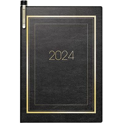 BRUNNEN Weekly Desk Planner Calendar Model 713 2024, 2 Pages = 1 Week, Sheet Size 7.2 x 10.2 cm, Black BRUNNEN Weekly Desk Planner Calendar Model 713 2024, 2 Pages = 1 Week, Sheet Size 7.2 x 10.2 cm, Black