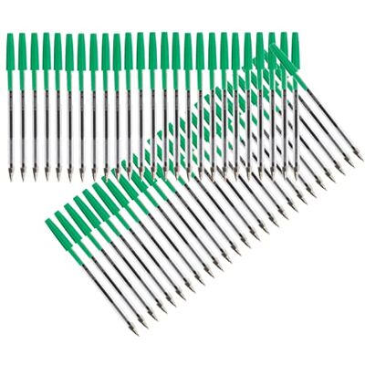 Q-Connect 3 Medium Ballpoint Pen, Green, Pack of 50 Q-Connect 3 Medium Ballpoint Pen, Green, Pack of 50