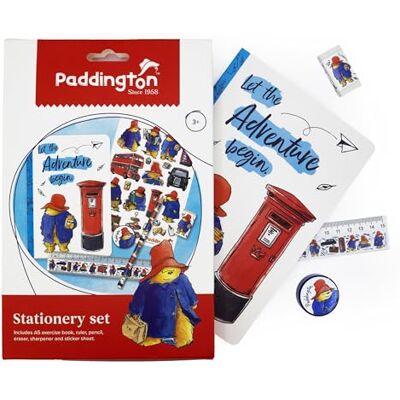 Robert Frederick Paddington Children’s Stationery Set – A5 Exercise Book, Pencil, Ruler, Eraser, Sharpener & Stickers – Back to School Supplies for Kids Ages 3+ Robert Frederick Paddington Children’s Stationery Set – A5 Exercise Book, Pencil, Ruler, Eraser, Sharpener & Stickers – Back to School Supplies for Kids Ages 3+