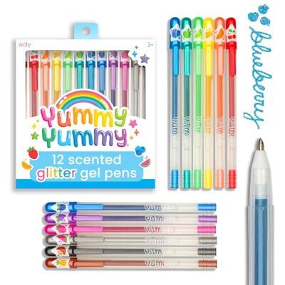 OOLY Yummy Yummy Scented Glitter Gel Pens, Set of 12, 1.00mm NIB Ages 3+, Scented Glitter Pens for Kids and Adults, Fun for School, Planning, and Journaling, Great Gift Idea OOLY Yummy Yummy Scented Glitter Gel Pens, Set of 12, 1.00mm NIB Ages 3+, Scented Glitter Pens for Kids and Adults, Fun for School, Planning, and Journaling, Great Gift Idea