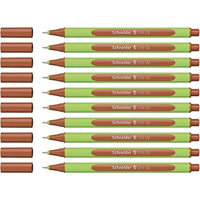 Schneider Schreibgeräte Line-Up, 0.4 mm, Mahogany Brown, Pack of 10 Schneider Schreibgeräte Line-Up, 0.4 mm, Mahogany Brown, Pack of 10