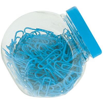 eBuyGB 8 Packs of 27 mm 200 Coloured Plastic Coated Metal Paper Clip in Candy Box, Blue eBuyGB 8 Packs of 27 mm 200 Coloured Plastic Coated Metal Paper Clip in Candy Box, Blue