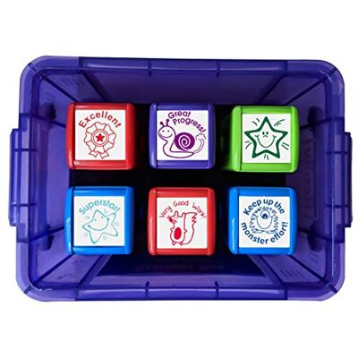 SuperStickers Effort and Praise Stampers 6 Different stampers for Teachers in a Storage Box. SuperStickers Effort and Praise Stampers 6 Different stampers for Teachers in a Storage Box.