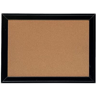 Nobo Small Cork Notice Board With Contemporary Black Frame, Wall Mountable, Includes Fixing Kit, Home/Office, 585 x 430 mm, 1903922 Nobo Small Cork Notice Board With Contemporary Black Frame, Wall Mountable, Includes Fixing Kit, Home/Office, 585 x 430 mm, 1903922
