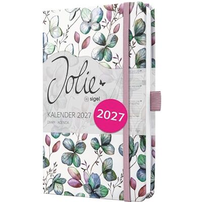 Sigel 7J363 Weekly planner Jolie 2027-1 year approx. A5 Clover Romance 2 pages = 1 week hardcover 80 gsm berry/purple/green/turquoise 174 p. FSC-certified Sigel 7J363 Weekly planner Jolie 2027-1 year approx. A5 Clover Romance 2 pages = 1 week hardcover 80 gsm berry/purple/green/turquoise 174 p. FSC-certified