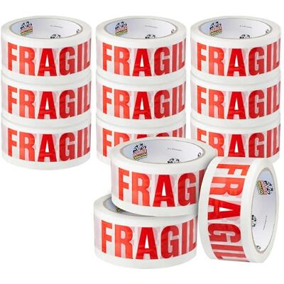 Dragon Extra Thick Fragile Printed Tape – 48mm wide, 66m long (Pack of 12) Tear-Resistant, High-Tack & Long-Lasting Ideal for Packing, Moving, Shipping, Labelling Fits Dispensers etc Dragon Extra Thick Fragile Printed Tape – 48mm wide, 66m long (Pack of 12) Tear-Resistant, High-Tack & Long-Lasting Ideal for Packing, Moving, Shipping, Labelling Fits Dispensers etc