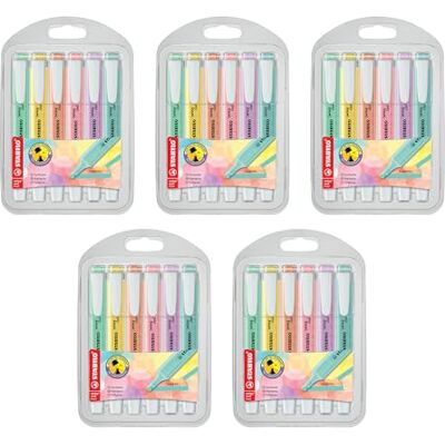 STABILO Swing Cool Pastel Highlighters 5 x Pack of 6 6 STABILO Swing Cool Pastel Highlighters 5 x Pack of 6 6