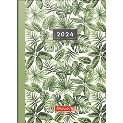 BRUNNEN Weekly calendar "Jungle Leaves" model 731 2024 2 pages = 1 week sheet size 10 x 14 cm white BRUNNEN Weekly calendar "Jungle Leaves" model 731 2024 2 pages = 1 week sheet size 10 x 14 cm white
