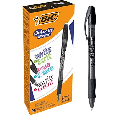 BIC 943441 0.7 mm Gel Ocity Illusion Gel Pen Black (Pack of 12) BIC 943441 0.7 mm Gel Ocity Illusion Gel Pen Black (Pack of 12)