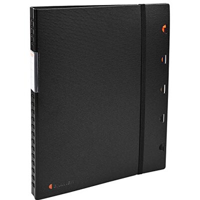 Exacompta Ref 85334E Exactive Exaview PP Display Book Suitable for A4 Documents, 30 Pockets, 60 Viewing Pages, Elastic Strap Closure, Rigid Cover Black Exacompta Ref 85334E Exactive Exaview PP Display Book Suitable for A4 Documents, 30 Pockets, 60 Viewing Pages, Elastic Strap Closure, Rigid Cover Black