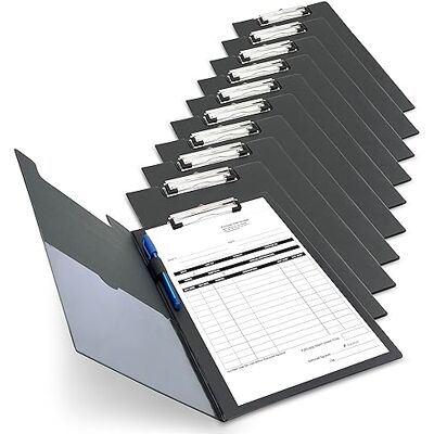 Rapesco 1520A Business Pack: 10 Fold Over Clipboards, A4+, Black Rapesco 1520A Business Pack: 10 Fold Over Clipboards, A4+, Black