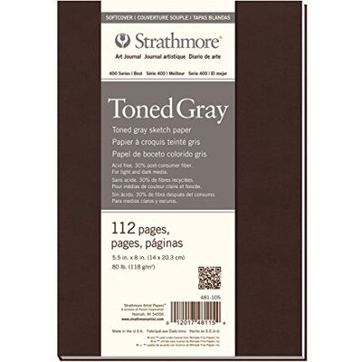 Strathmore Serie 400 Gray Sketchbook - Sketchbook, Gray, 14x20.3cm, 112 pages Strathmore Serie 400 Gray Sketchbook - Sketchbook, Gray, 14x20.3cm, 112 pages
