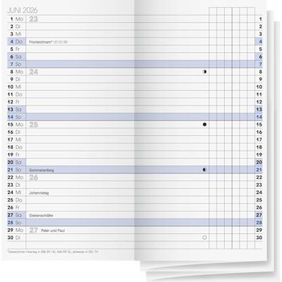 BRUNNEN Weekly Replacement Calendar Model 740 2026 78 x 153 mm BRUNNEN Weekly Replacement Calendar Model 740 2026 78 x 153 mm