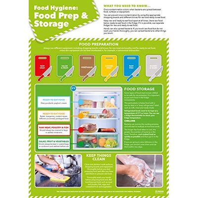 Daydream Education Food Preparation & Storage Poster LARGE A2 (420mm x 594mm) Laminated Health and Safety Wall Charts Daydream Education Food Preparation & Storage Poster LARGE A2 (420mm x 594mm) Laminated Health and Safety Wall Charts