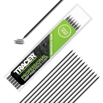 Tracer ALP1 Deep Hole Pencil Replacement Leads – 12 x 2.8mm 2B Graphite Construction Pencil Refills Tracer ALP1 Deep Hole Pencil Replacement Leads – 12 x 2.8mm 2B Graphite Construction Pencil Refills