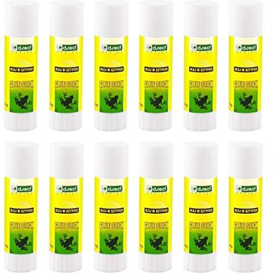 D.RECT Glue Stick 12-Pack 36 g – PVA Glue for Craft Art Scrapbooking – Odourless, Washable – Strong Hold for Paper, Card, Photos & Fabric – Smooth, Wrinkle-Free Application D.RECT Glue Stick 12-Pack 36 g – PVA Glue for Craft Art Scrapbooking – Odourless, Washable – Strong Hold for Paper, Card, Photos & Fabric – Smooth, Wrinkle-Free Application