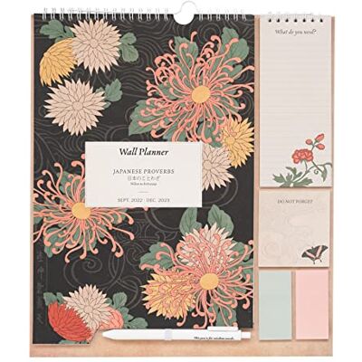 Grupo Erik Japanese Proverbs 2023 Wall Calendar Monthly Planner 16 Months Sep 2022 Dec 2023-11.8 x 13.4 Inch / 30 x 34 cm Cute Stationery With Stickers/Pen/Shopping List Grupo Erik Japanese Proverbs 2023 Wall Calendar Monthly Planner 16 Months Sep 2022 Dec 2023-11.8 x 13.4 Inch / 30 x 34 cm Cute Stationery With Stickers/Pen/Shopping List