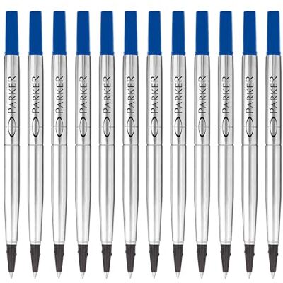 PARKER Rollerball Pen Refills Fine Point Blue QUINK Ink 12 Count PARKER Rollerball Pen Refills Fine Point Blue QUINK Ink 12 Count