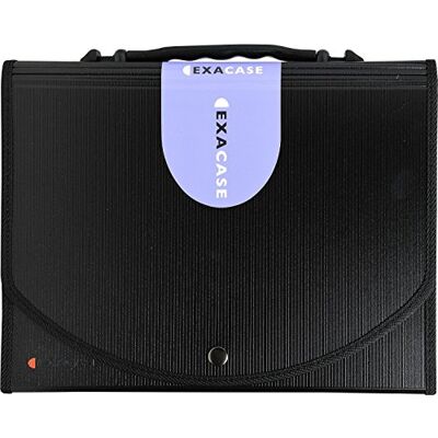 Exacompta Ref 55934E Exactive Multipart Expanding Case with Handle 330 x 260mm in Size Ideal for A4 Size Documents, 13 Tabbed Sections, Grey PP Dividers Black Exacompta Ref 55934E Exactive Multipart Expanding Case with Handle 330 x 260mm in Size Ideal for A4 Size Documents, 13 Tabbed Sections, Grey PP Dividers Black