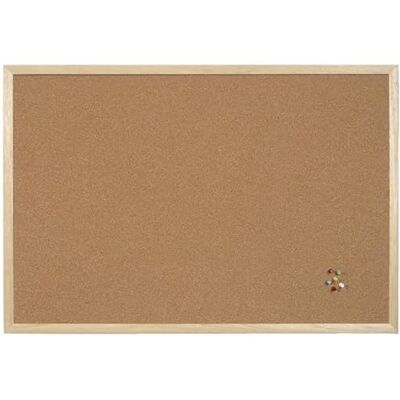 Bi-Office Basic Cork Board 1200 x 900 mm, Natural Pine Frame Bi-Office Basic Cork Board 1200 x 900 mm, Natural Pine Frame