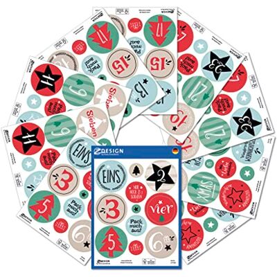 Avery 51010 Advent Calendar Numbers (Christmas Stickers, Self-Adhesive Advent Numbers 1-24, DIY Advent Calendar, Christmas Decoration, Crafts, Button, Star Stickers, Gifts) Avery 51010 Advent Calendar Numbers (Christmas Stickers, Self-Adhesive Advent Numbers 1-24, DIY Advent Calendar, Christmas Decoration, Crafts, Button, Star Stickers, Gifts)