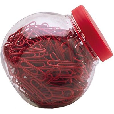 eBuyGB 8 Packs of 27 mm 200 Coloured Plastic Coated Metal Paper Clip in Candy Box, Red eBuyGB 8 Packs of 27 mm 200 Coloured Plastic Coated Metal Paper Clip in Candy Box, Red