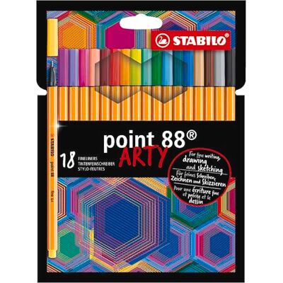 STABILO Point 88 ARTY Fineliner Assorted Colours - Fineliner STABILO Point 88 ARTY Fineliner Assorted Colours - Fineliner