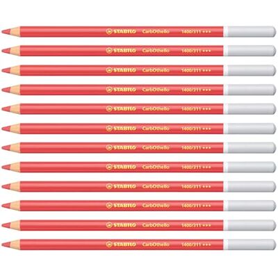 STABILO CarbOthello Chalk-Pastel Pencil Pack of 12 Carmine Red Middle STABILO CarbOthello Chalk-Pastel Pencil Pack of 12 Carmine Red Middle