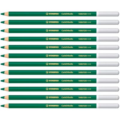 STABILO CarbOthello Chalk-Pastel Pencil Pack of 12 Green STABILO CarbOthello Chalk-Pastel Pencil Pack of 12 Green