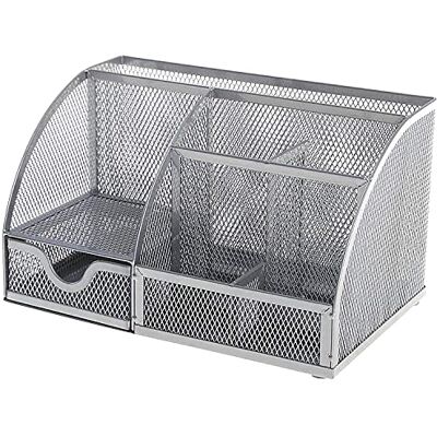 Q-Connect Curved Desktop Organiser Silver Q-Connect Curved Desktop Organiser Silver