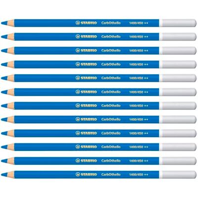 STABILO CarbOthello Chalk-Pastel Pencil Pack of 12 Cyan Blue STABILO CarbOthello Chalk-Pastel Pencil Pack of 12 Cyan Blue