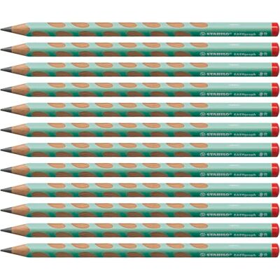 STABILO EASYgraph Pastel Ergonomic Graphite Pencil Right-Handed Pack of 12 Pastel Green Degree HB STABILO EASYgraph Pastel Ergonomic Graphite Pencil Right-Handed Pack of 12 Pastel Green Degree HB