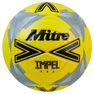 Mitre Adult Impel One 24 Football, Fluo Yellow/Black/Circular Grey, 4 Mitre Adult Impel One 24 Football, Fluo Yellow/Black/Circular Grey, 4